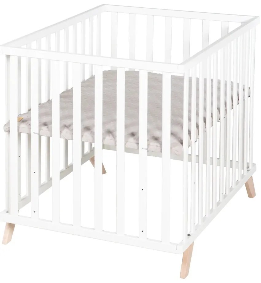 Biela detská ohrádka z bukového dreva 75x100 cm Lil Planet – Roba