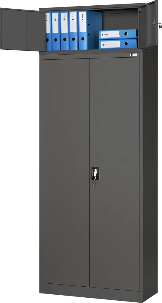 Nadstavec na skriňu, antracitový, 900x380x400 mm: EWA