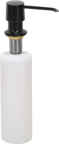 Bemeta Design Dávkovač mydla, 470 ml, integrovaný, mosadz/plast, čierna - 136109010