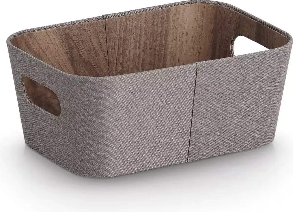 Zeller Present Úložný box s madlami, FABRIWOOD, hnedý, 26 x 18 x 11