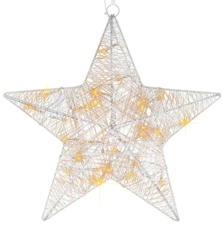 Nexos 28302 Vianočná dekorácia - vianočná hviezda - 35 cm, 30 LED diód