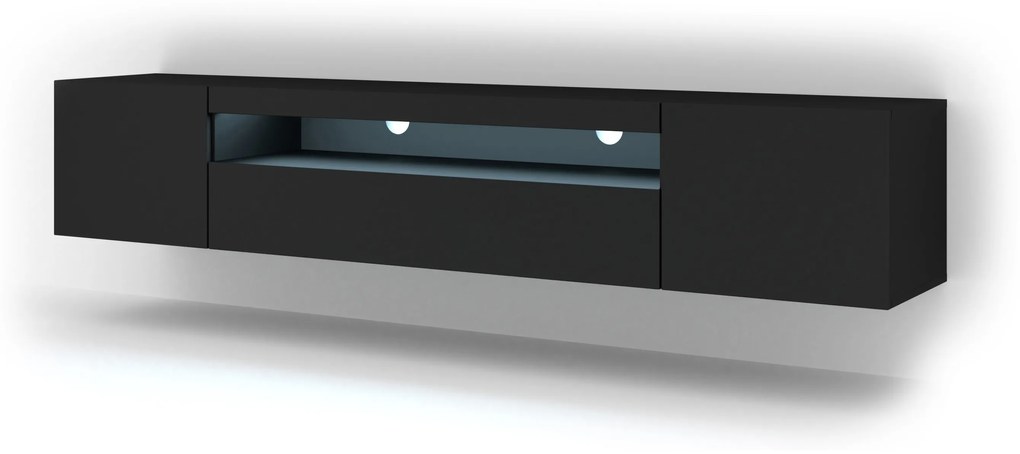 TV stolík/skrinka Aurora 200 (čierna matná). Vlastná spoľahlivá doprava až k Vám domov. 1057707