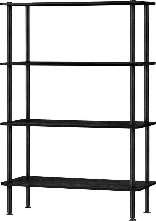 Čierny regál v dekore duba 80x127x35 cm Teidi – noo.ma