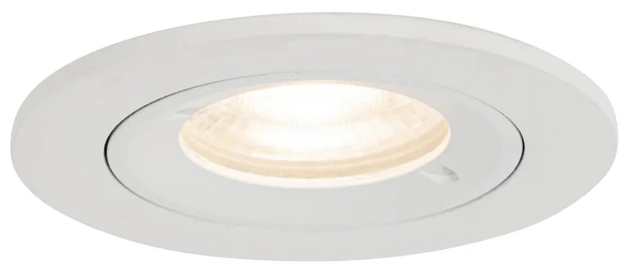 Sada 6 vstavaných bodových svetiel bielych okrúhlych GU10 50 mm IP44 - Xena