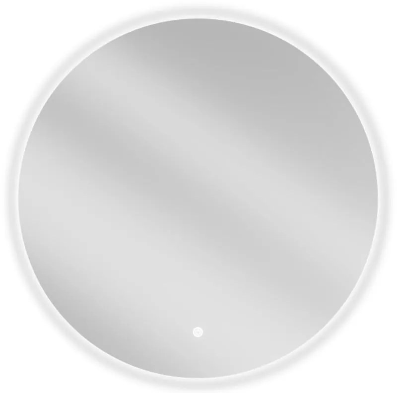 Mexen Erg, okrúhle LED podsvietené kúpeľňové zrkadlo 70 cm, 6000K, vykurovacia podložka proti zahmlievaniu, 9823-070-070-611-00
