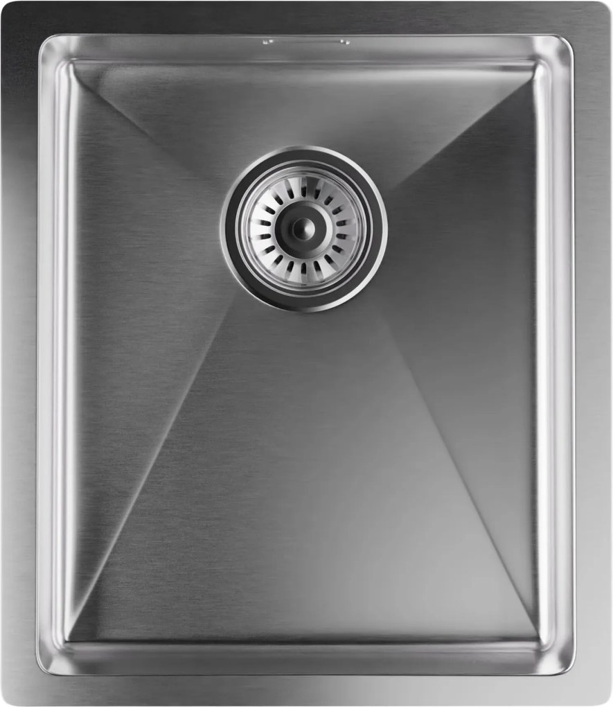 Klarstein TitanSteel Kuchynský drez 45 x 39 cm (DxŠ) s povrchom odolný voči hrdzi, poškriabaniu a teplu