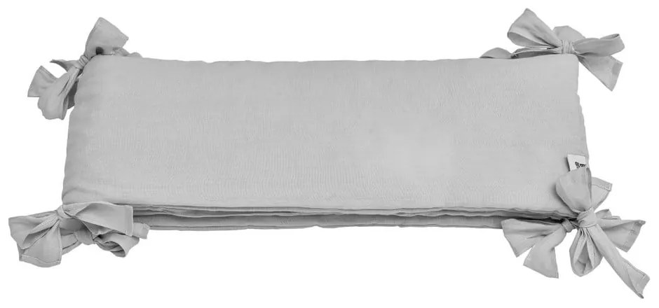 Bellamy Sivý ľanový mantinel do postieľky STONE GRAY