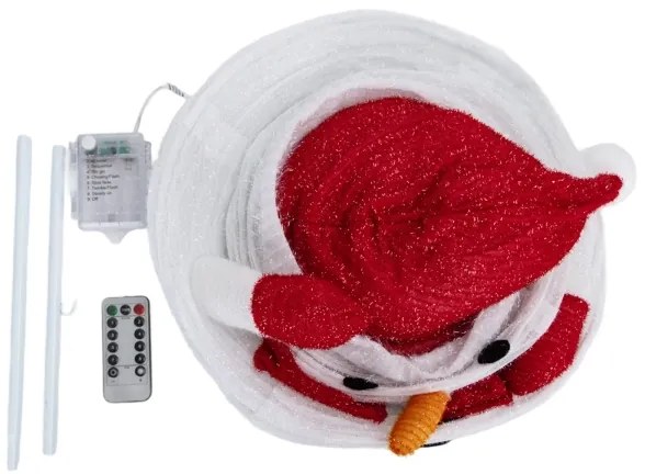 Aigostar - LED Vianočná vonkajšia dekorácia 50xLED/3xAA 0,7m IP44 snehuliak