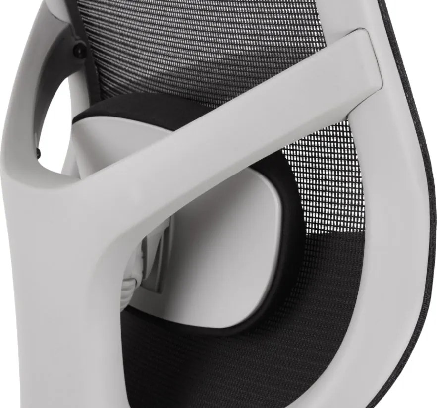 Kancelárska ergonomická stolička Neoseat ALLY WHITE — čierna / biela, nosnosť 150 kg
