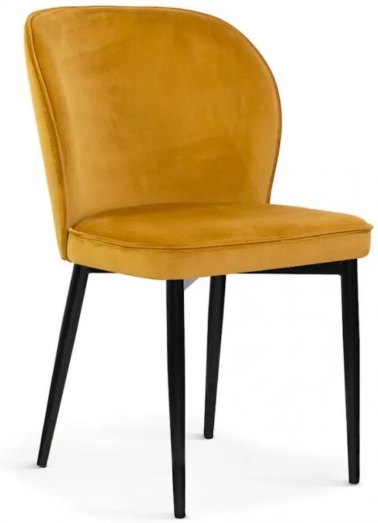 ANIE zamatová stolička, Farba žltá