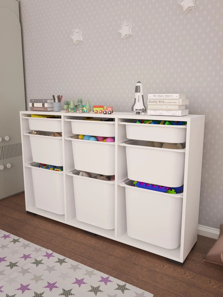 Organizér na hračky Dremonka 1 (biela). Akcia -16%. Vlastná spoľahlivá doprava až k Vám domov. 1124243