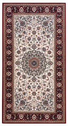 Koberec NAIN Ornament, ramka 6635/51036 béž / bordo