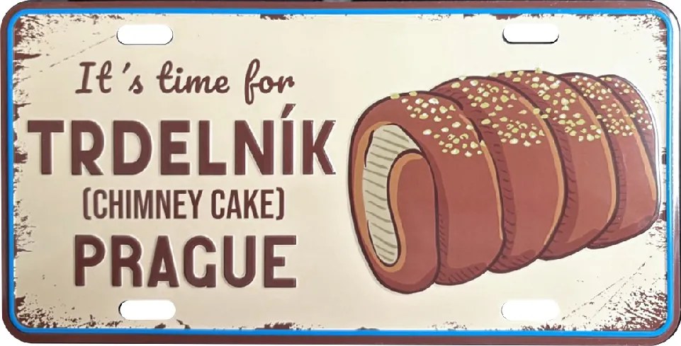 GiftyCity Plechová ceduľa Trdelník