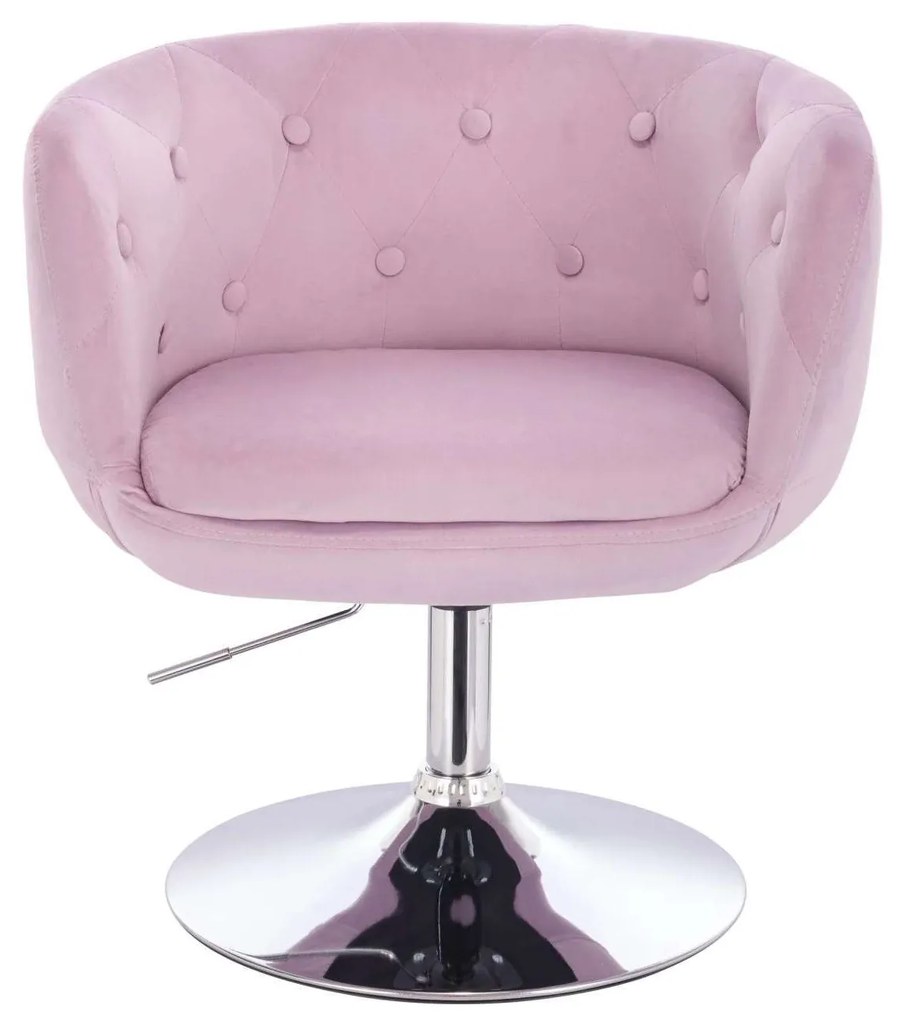 LuxuryForm DESIGN Kreslo MONTANA VELUR na striebornom tanieri - levanduľa