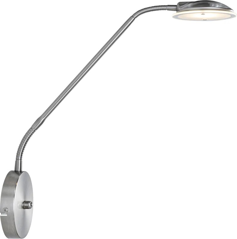 Moderné oceľové nástenné svietidlo vrátane LED - Eva