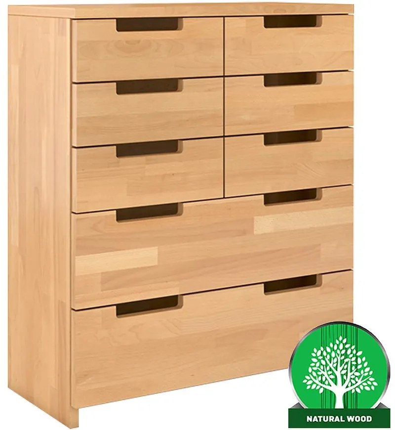 Komoda drevená buk 8s Skandica Spectrum Prirodzené