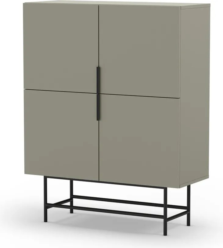 Zelenosivá skrinka 100x128 cm Eldia – Marckeric