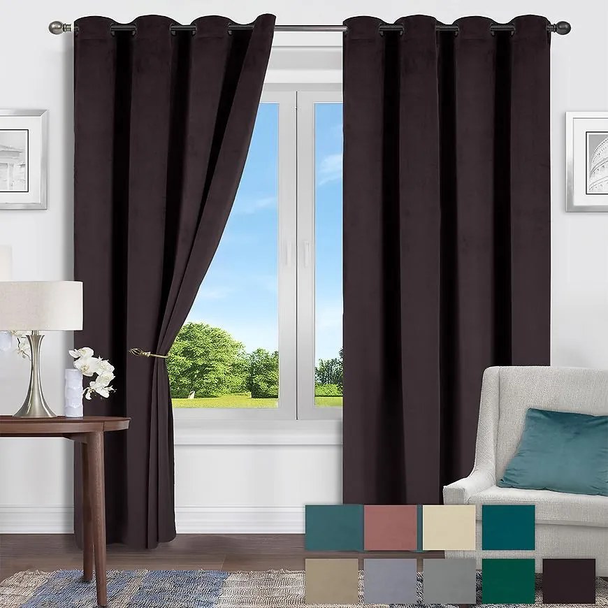 Záves na priechodkách VELVET 16 135x250 hnedá