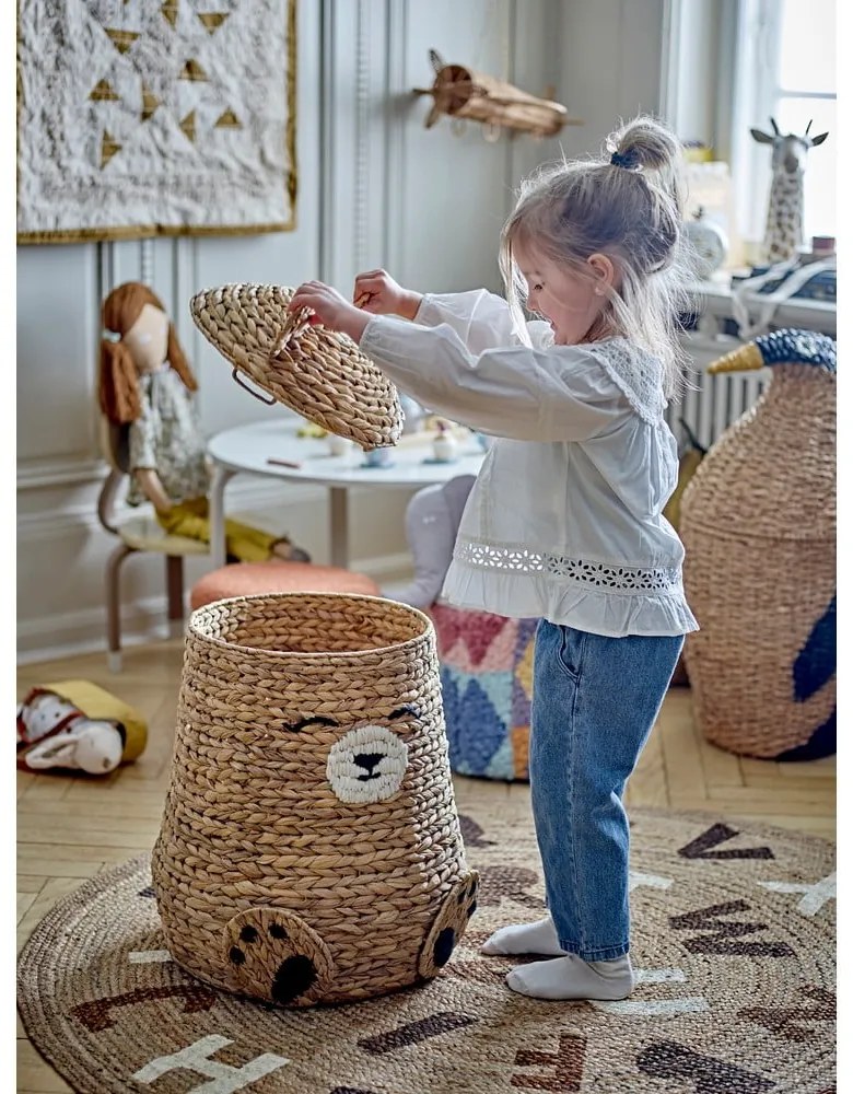 Detský kôš na hračky z vodného hyacintu v prírodnej farbe ø 40x57 cm Timone – Bloomingville Mini