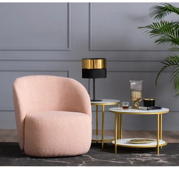 Stolná lampa HILTON 1xE27/25W/230V mosadz/čierna