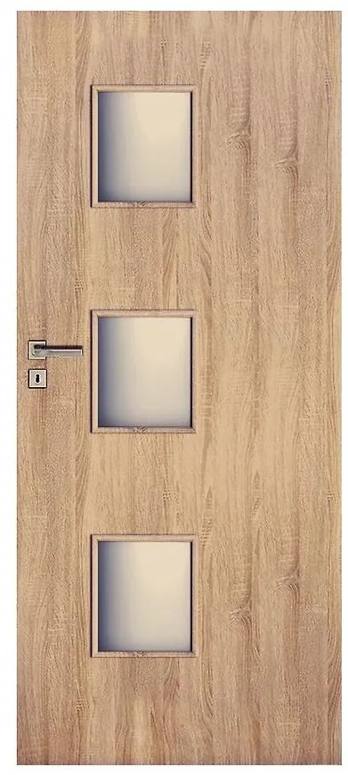 Dvere vnútorné Trio 3*3 70P dub sonoma