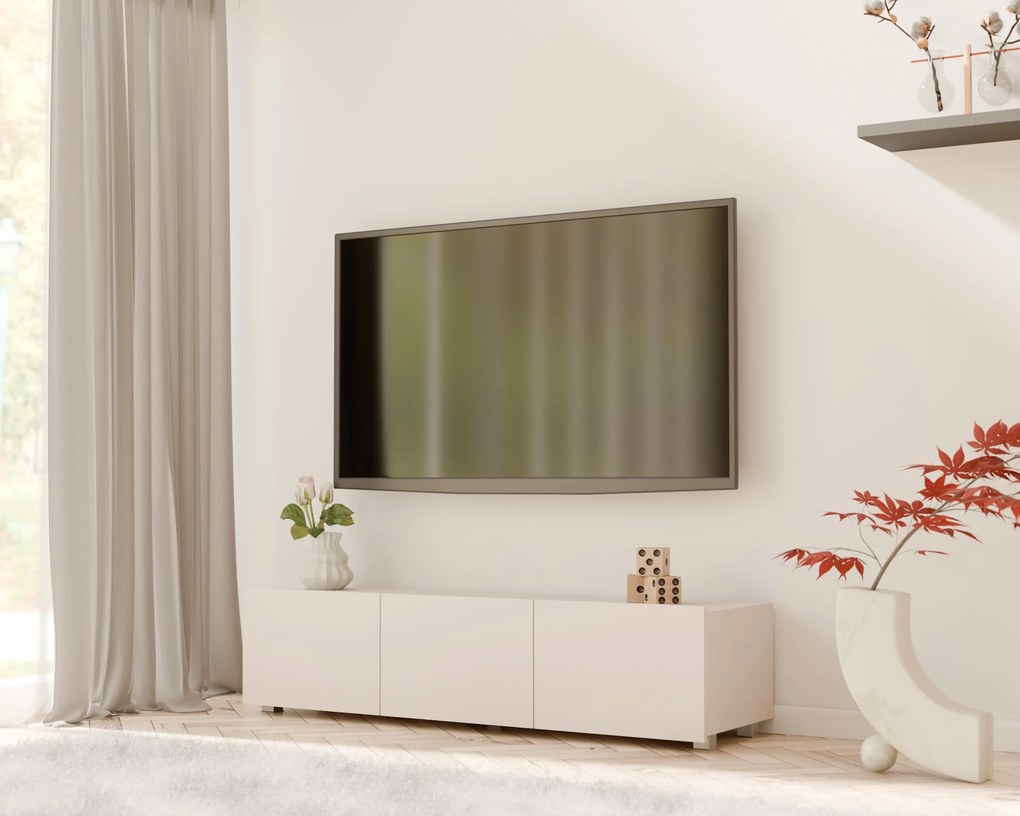 Tv stolík Calabria RTV 150 (cashmere). Akcia -19%. Vlastná spoľahlivá doprava až k Vám domov. 1121525