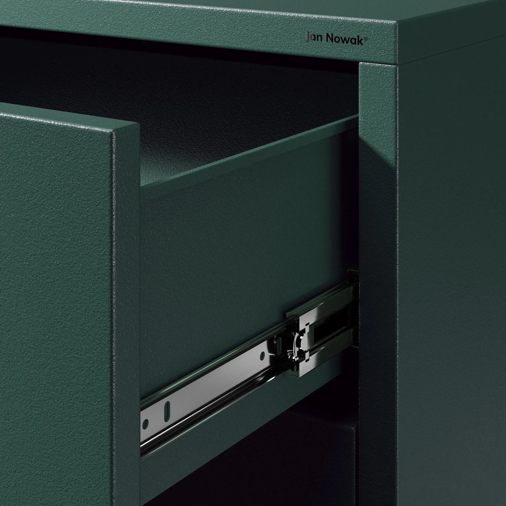 Komoda CARLA, 800 x 1015 x 400 mm, Modern: fľaškovo zelená farba