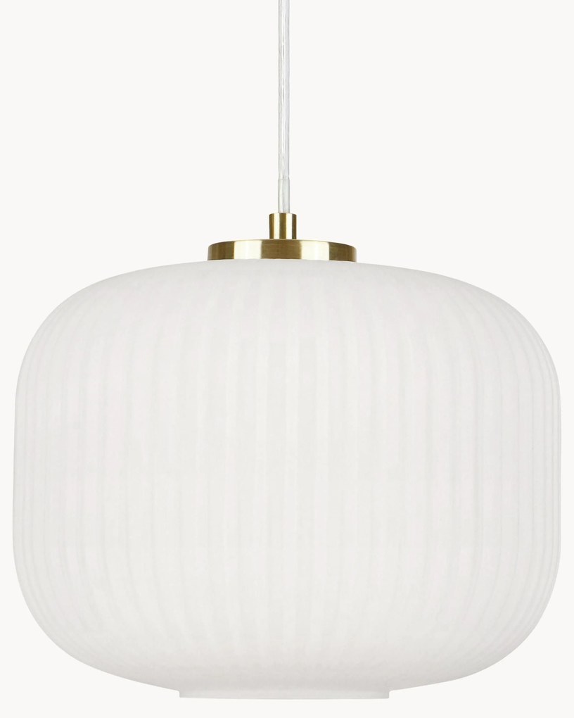 Malé závesné svietidlo so skleneným tienidlom Sober