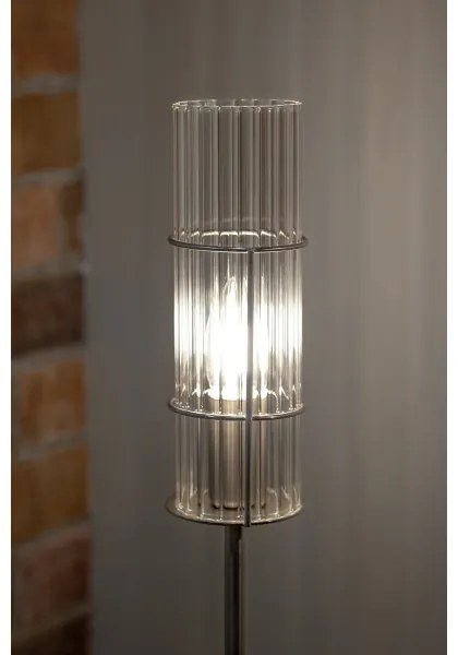 Markslöjd 108558 - Stolná lampa TUBO 1xE14/40W/230V 65 cm lesklý chróm/číra