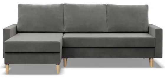 Rohová rozkladacia sedačka BLANK Elegant svetlosivá