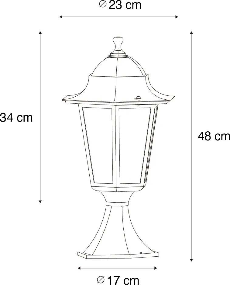 Klasická vonkajšia základňa svietidla tmavozelená IP44 - New Orleans