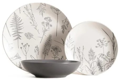Sada tanierov BARI biela / sivá 752452
