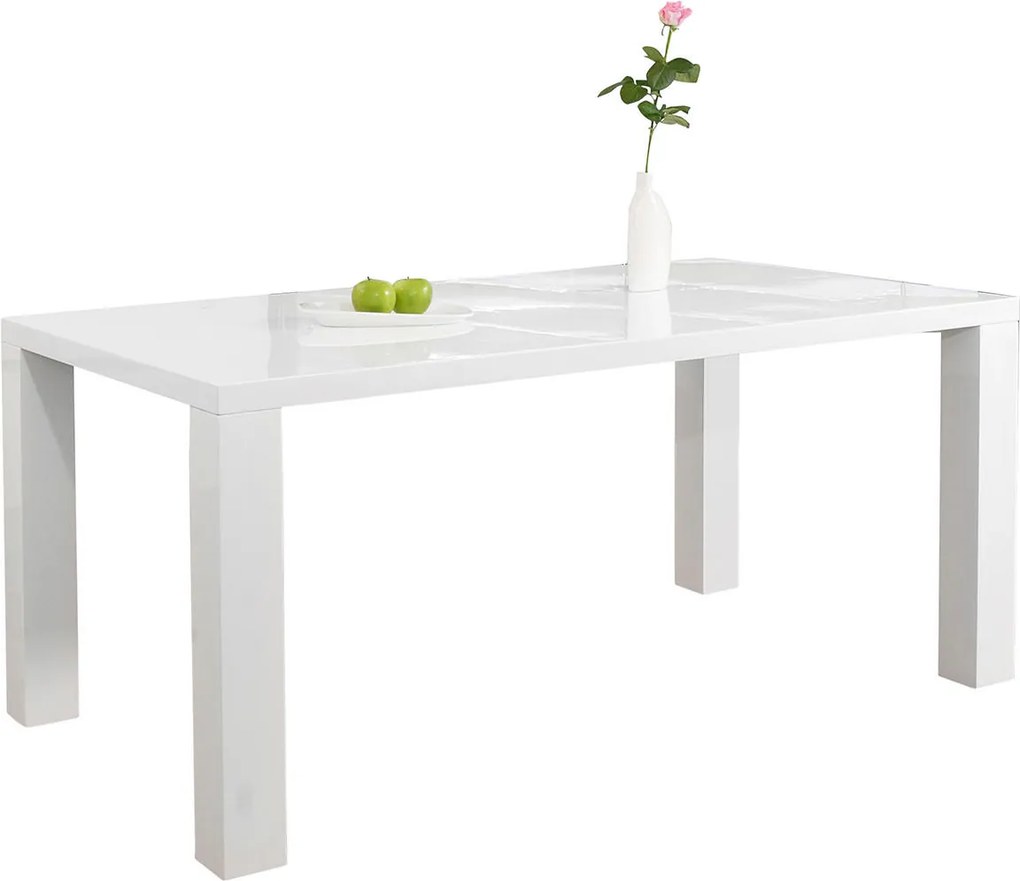 XXXLutz JEDÁLENSKÝ STÔL, biela s vysokým leskom, 180/90/76 cm MID.YOU - Online Only jedálne - 001769018604