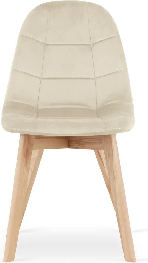 AKCE Béžová zamatová jedálenská stolička BORA II. akosť