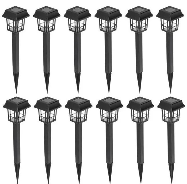 SADA 12x LED Solárna lampa LED/0,06W/1,2V 1xAA 6500K IP44 100 mAh