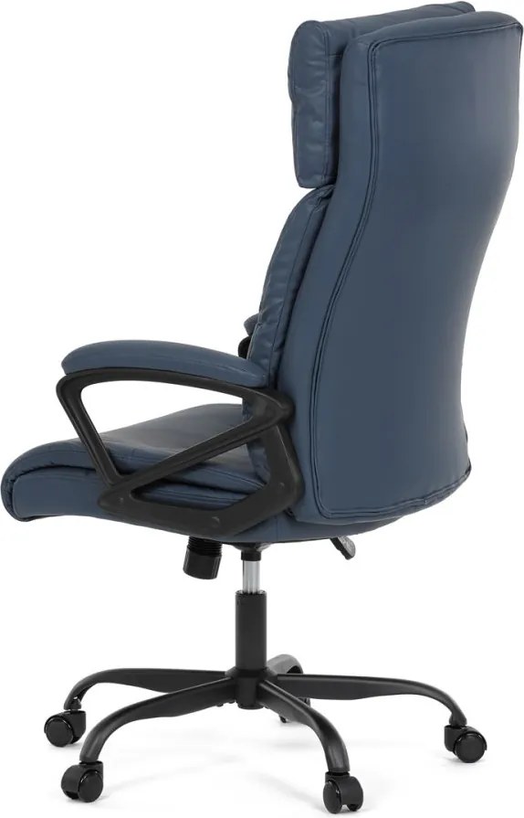 Kancelárske kreslo PEDRO — ekokoža, modrá