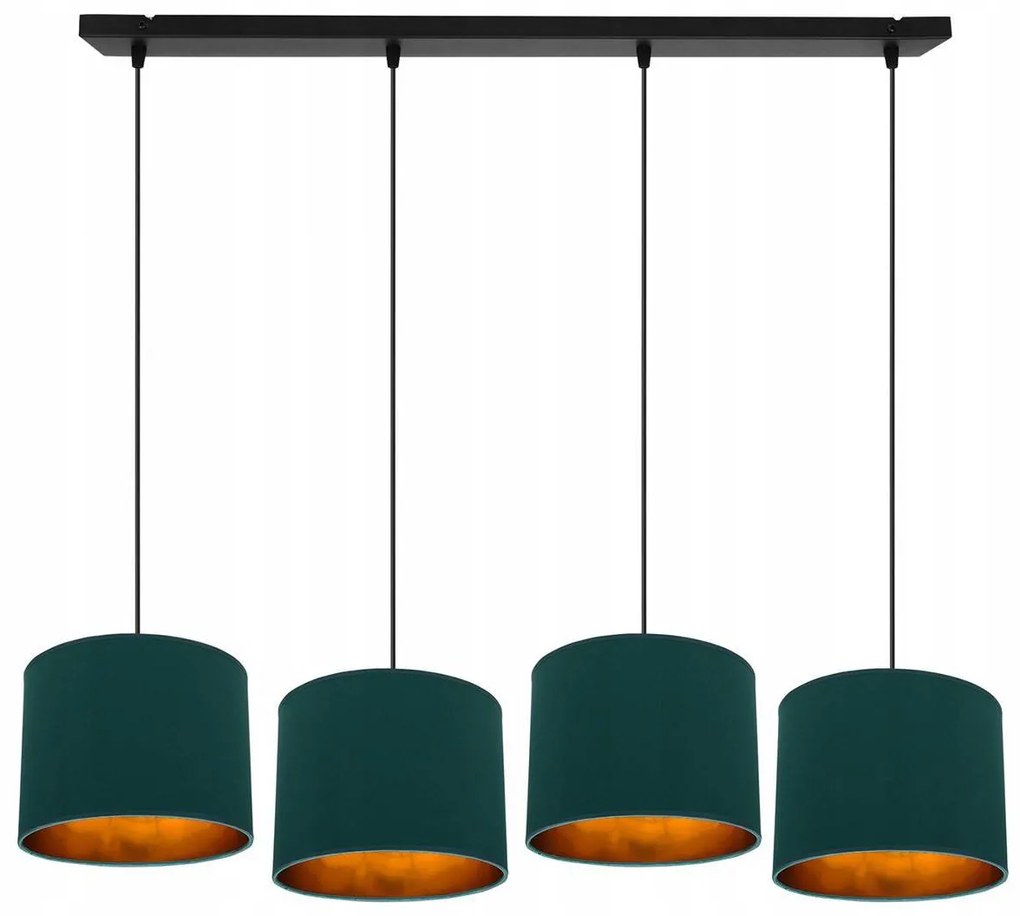 Závesné svietidlo Shade, 4x textilné tienidlo (mix 6 farieb), g