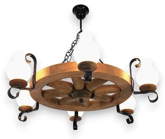Brilagi - Luster na reťazi ROATA 6xE14/40W/230V buk BG2046