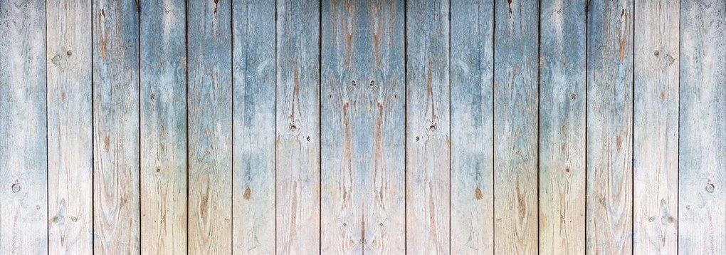 Fototapeta - Drevené dosky - modrý nádych (254x184 cm)