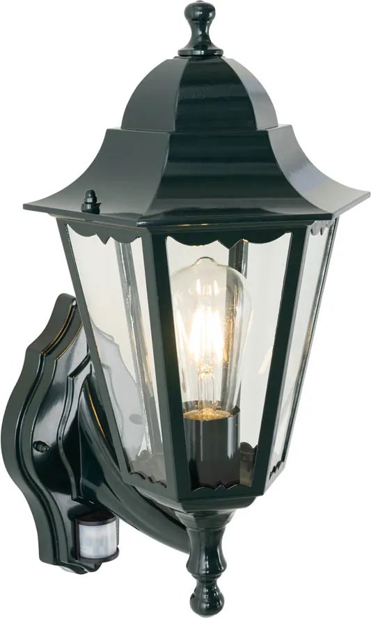 Vonkajšie nástenné svietidlo tmavozelené s pohybovým senzorom IP44 - New Orleans up