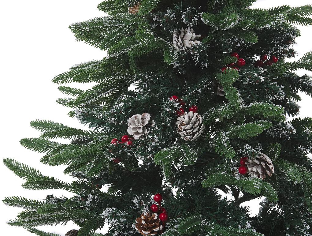Zasnežený umelý vianočný stromček 120 cm zelený DENALI Beliani