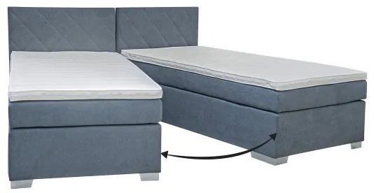 Čalúnená posteľ IDA s matracom, 90x200 cm, modrá
