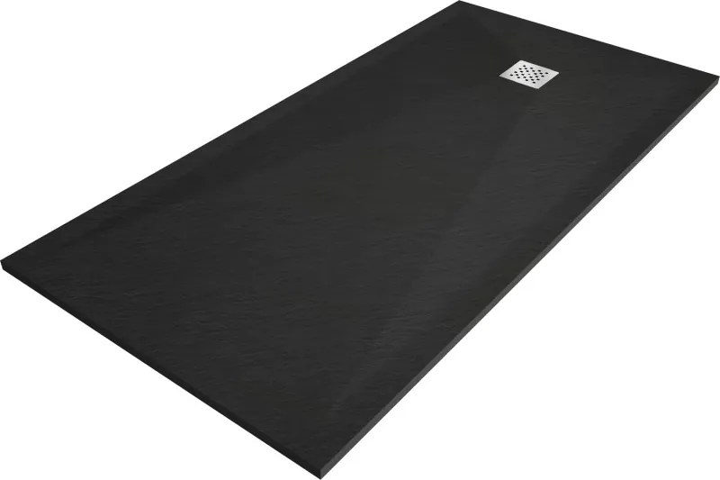 Mexen Stone+ obdĺžniková kompozitná sprchová vanička 200 x 80 cm, čierna - 44708020