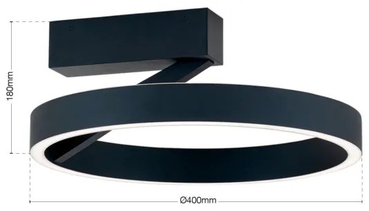 Orion - LED stropné svietidlo KOLK LED/40W/230V 2700/3000/4000K pr. 40 cm čierne