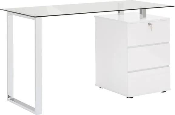 Sconto Písací stôl XINGU kov/biela