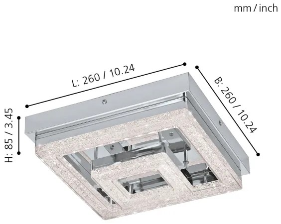 Eglo 95659 - LED Stropné svietidlo FRADELO LED/12W/230V