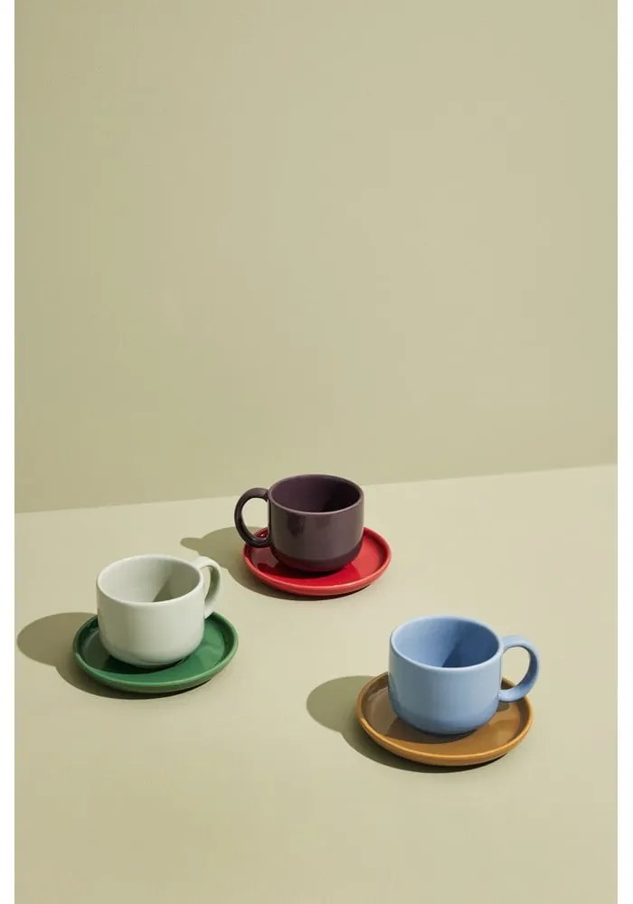 Svetlomodro-hnedá šálka z kameniny Amare – Hübsch