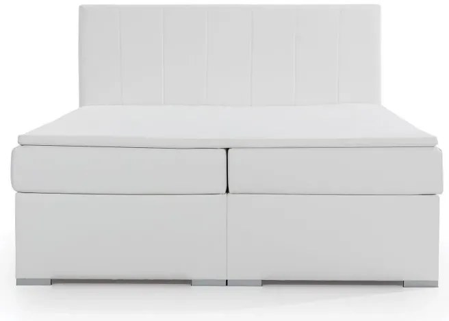 Posteľ Boxspring Boleria 200x180, béžová (koženka - bb 07)