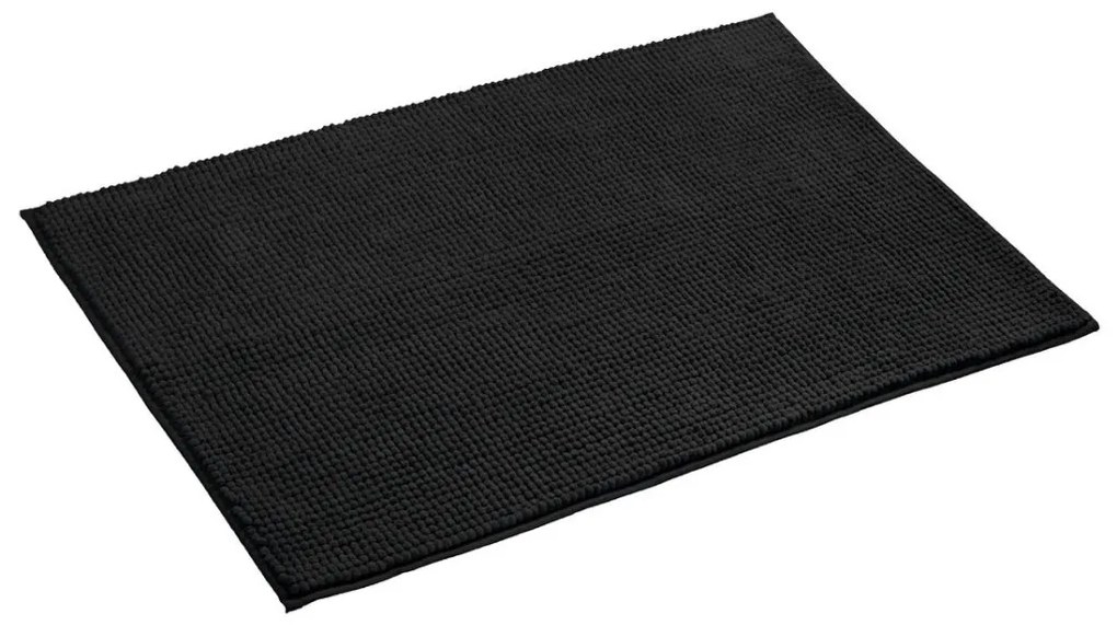 BISK Erga Basic, kúpeľňová predložka 80x50 cm, model 6 Chenille Rolled, čierna, ERG-08686