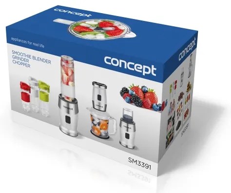 Concept SM3391 - Smoothie mixér s príslušenstvom 700W/230V biela